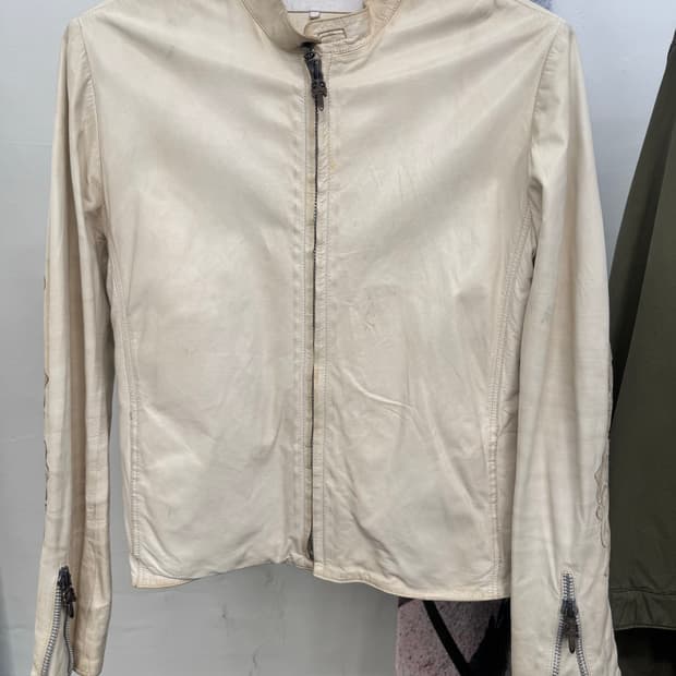 크롬하츠 1of1 오사카 익스클루시브 플로럴 레더 레이싱 자켓