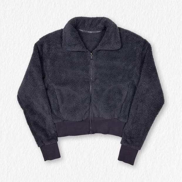 안다르 크롭 후리스 자켓