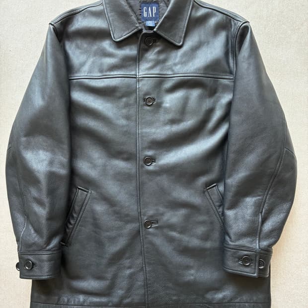 올드 갭 레더 카코트 L사이즈