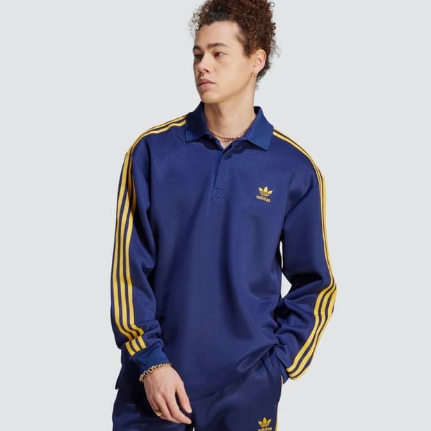 아디다스 클래식 폴로 롱 슬리브 네이비 M