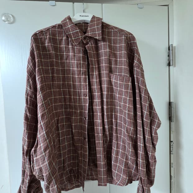 카미엔 린넨 체크셔츠