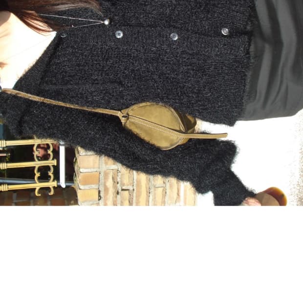 아워캐비넷 leaf hood cardigan 가디건 블랙