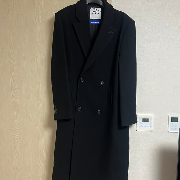 M-L) 아더에러 x 자라 오버사이즈 울 코트 블랙