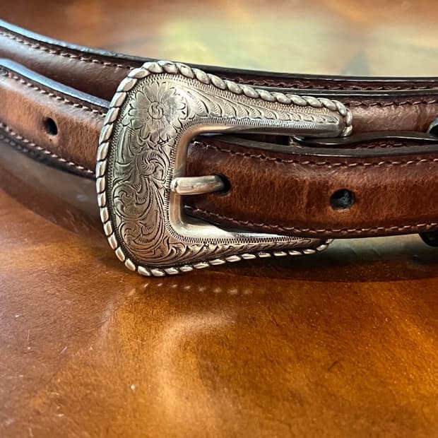 웨스턴 스타일 가죽 벨트