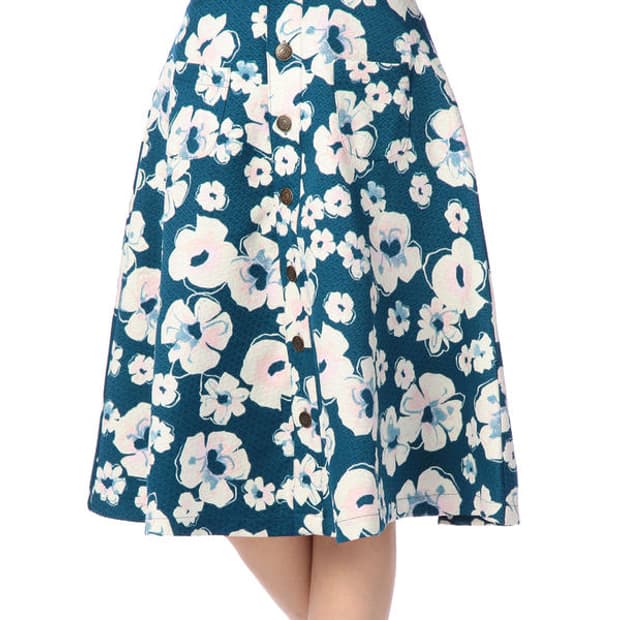 리즈리사 딥그린 미디스커트