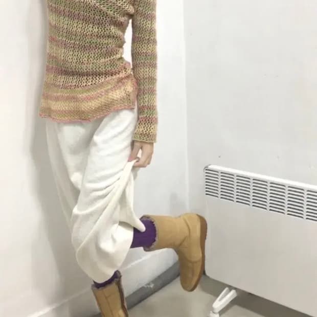 빈티지 베이지 부츠 240