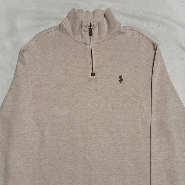 XL 폴로랄프로렌 코튼 반집업 니트