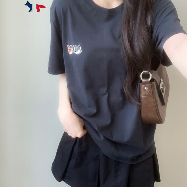 메종키츠네 더블폭스 반팔티