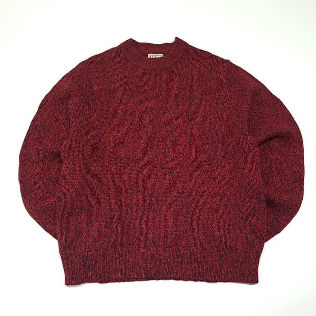 CL069 엘엘빈 램스울 보카시 버건디 니트 스웨터