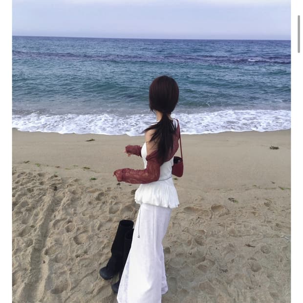 레이스 볼레로 가디건 (브릭색)