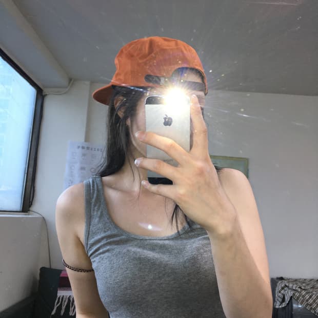 투티/A0 COVERNAT 스포츠 웨어 캡 모자 오렌지 플랫 캡