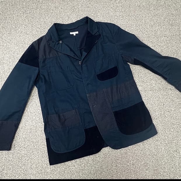 엔지니어드 가먼츠 베드포드 네이비 패치워크 L사이즈