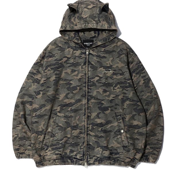 크리틱 DEVIL CAMO SET UP DENIM HOOD 후드 집업