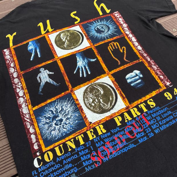 90s rush 러쉬 Counter Parts tour 반팔 티셔츠
