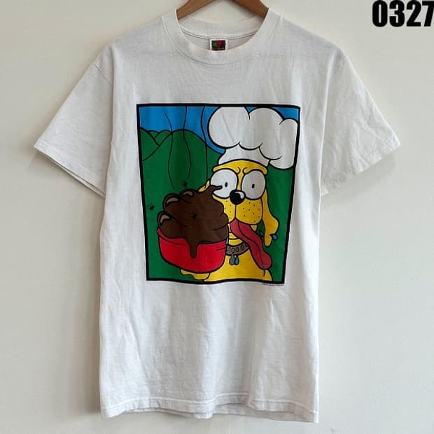 프룻오브더룸 HEAVY COTTON 프린팅 반팔 티셔츠 M 0327 