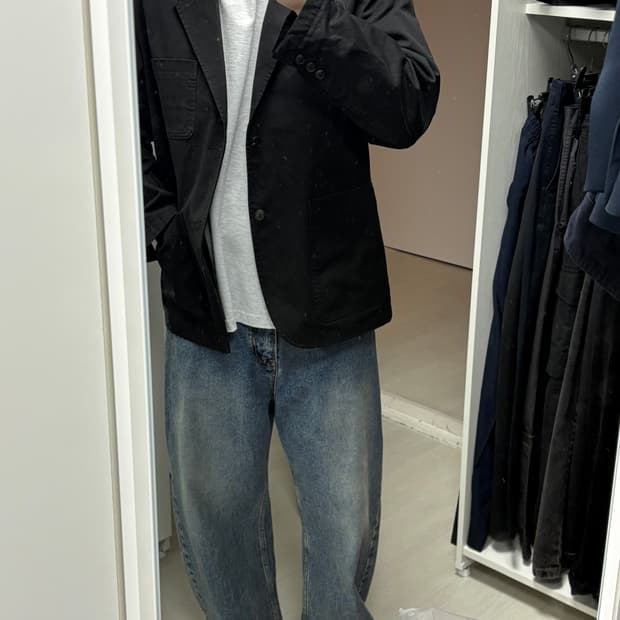 언어펙티드 커브드 데님 m