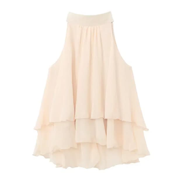 seer 씨어 멜티드 하트 블라우스 피치베이지