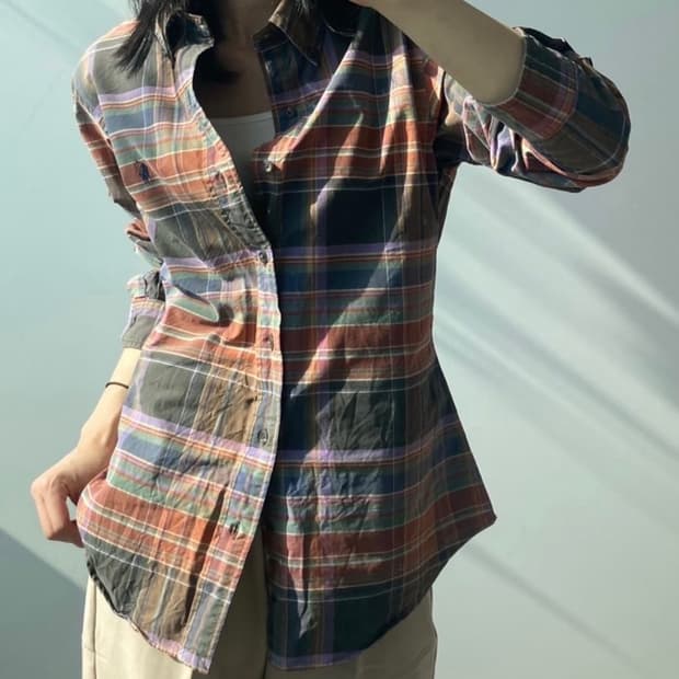 폴로 체크 셔츠 