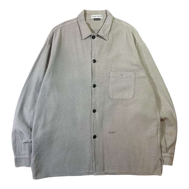 스톤 아일랜드 오가닉 코튼 옥스포드 셔츠