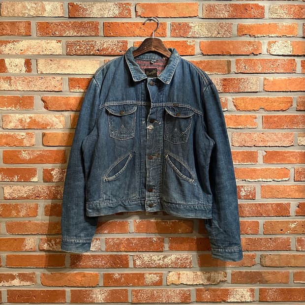70s USA 빈티지 랭글러 20MJ 124MJ 셀비지 데님 자켓