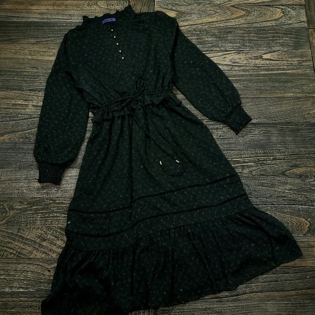 [ANNA SUI] 안나수이 리본 레이스 빈티지 롱 원피스 M14953 