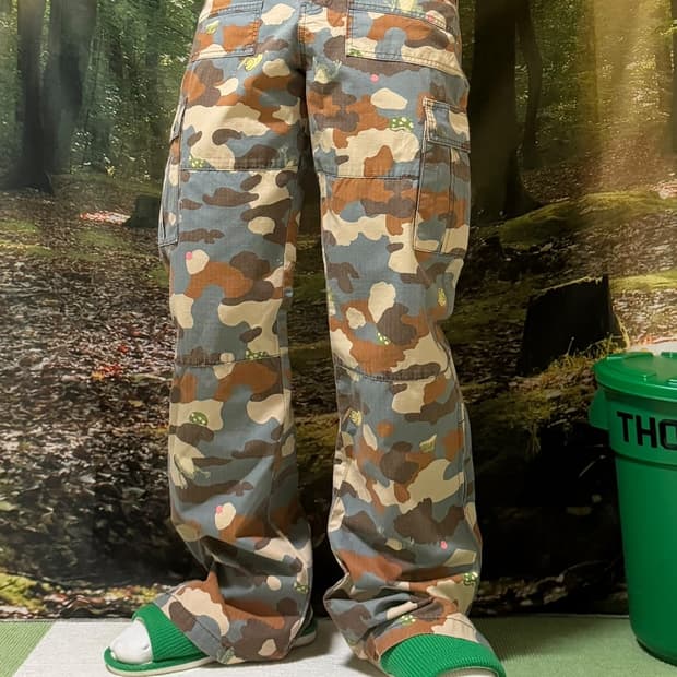 츠모리치사토 카모 카툰 카고 팬츠