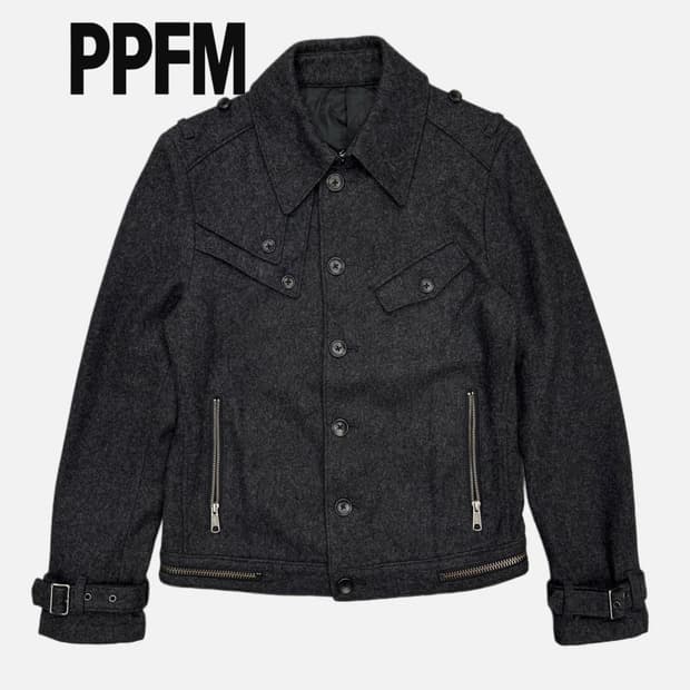 PPFM military charcoal wool jacket