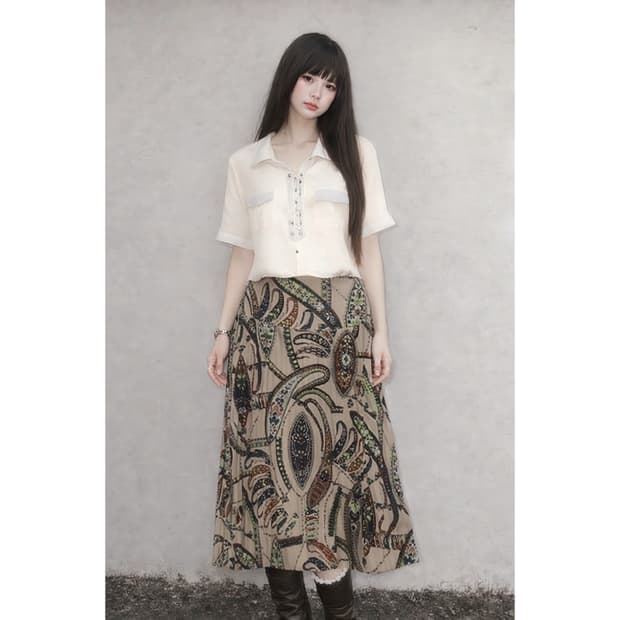 Pocket Top + Green Skirt Cody Set