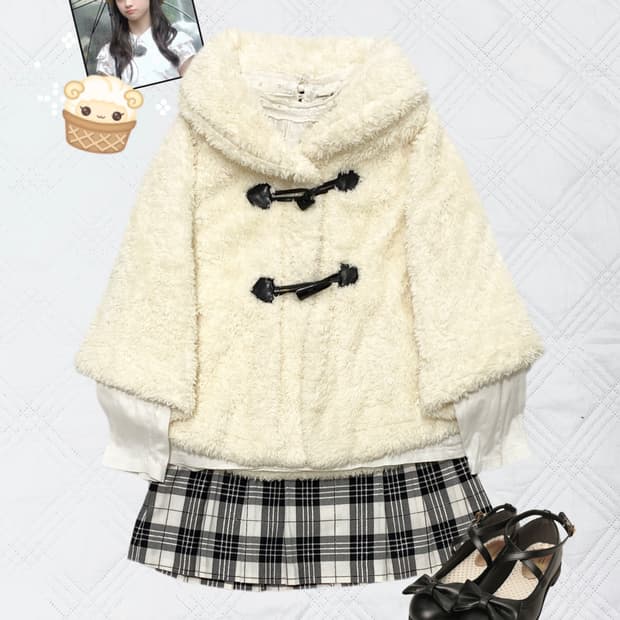 ꒰ঌ 사만사모스 코리락쿠마 케이프 세트 ໒꒱