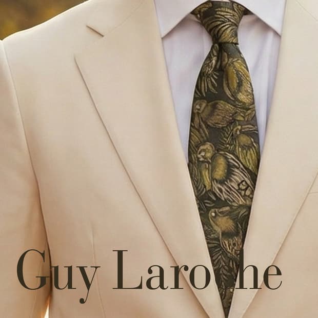 기라로쉬 실크 그린 새 패턴 자카드 넥타이 9.5cm A+등급 K1847