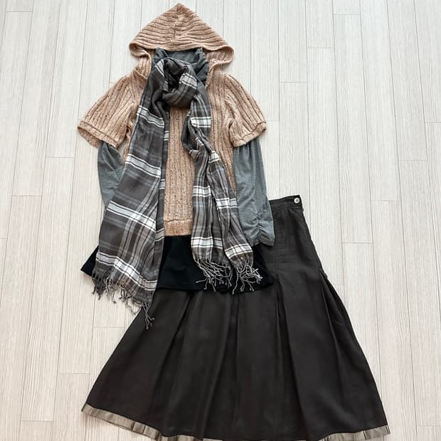 jpn 하구미 스즈코 모리걸 갸루 히피 레이어드 코디세트