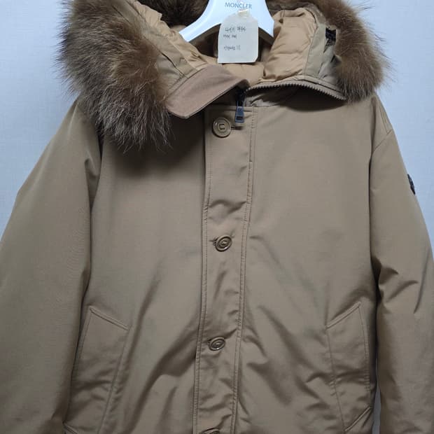 몽클레어 폴라 pola 라쿤 다운 구스 패딩 베이지5(110 xxl)