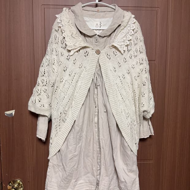 모리걸 하구미 일본 빈티지 바선생 레이스 둥카 원피스 가디건 코디 세트