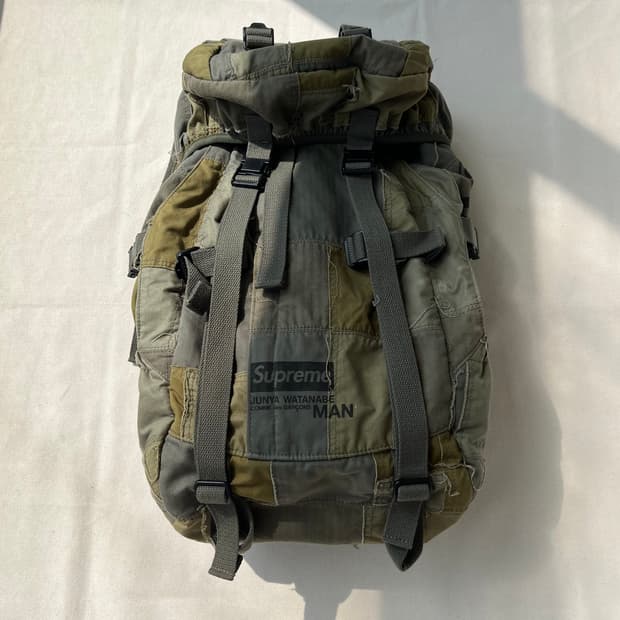준야와타나베 맨 x 슈프림 패치워크 밀리터리 백팩