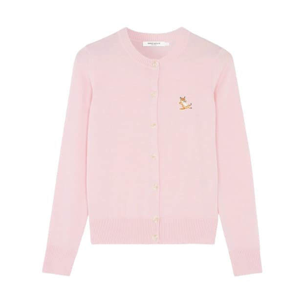 🩷대대장🩷메종키츠네 폭스 패치 로즈 가디건🩷