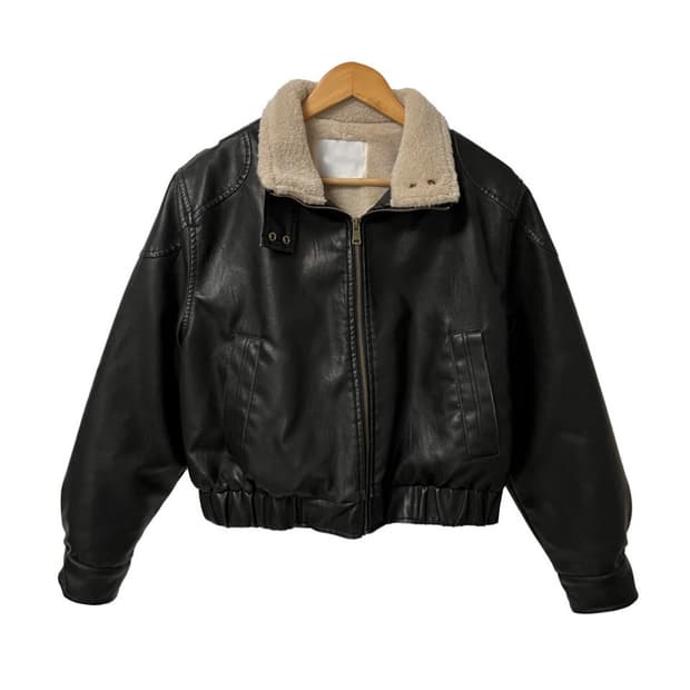 예잇 투버튼 밍크 무스탕 레더자켓