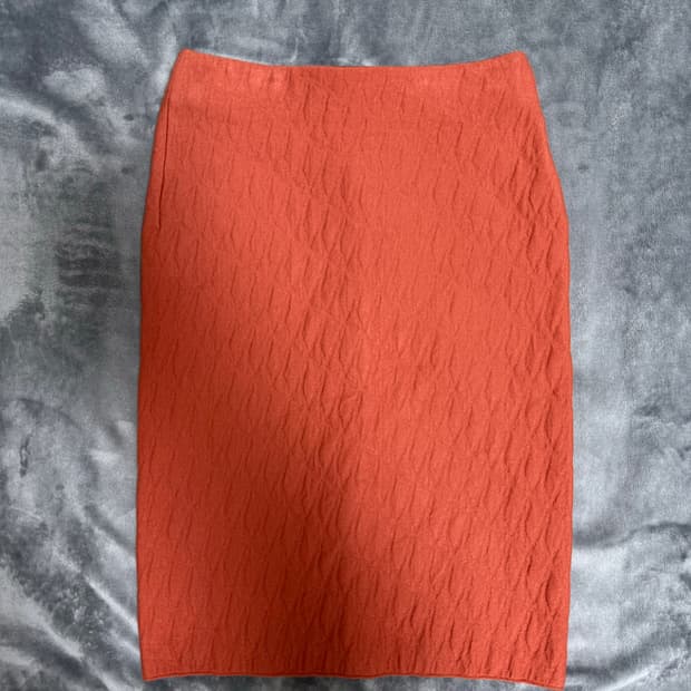 한섬 마인 코랄오렌지 스커트 정품