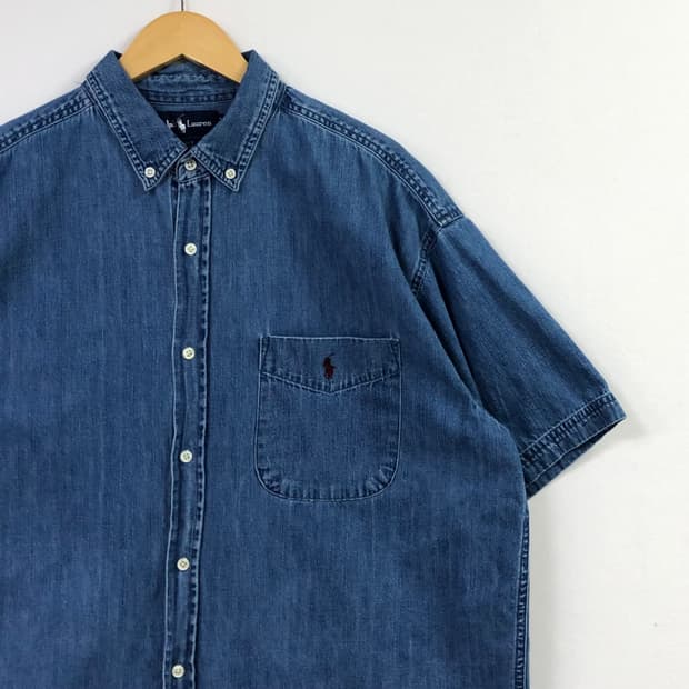 XL 폴로 데님 셔츠