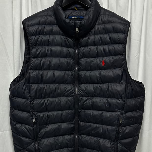 no.113 폴로 랄프로렌 블랙 패커블경량패딩 조끼 xl s급