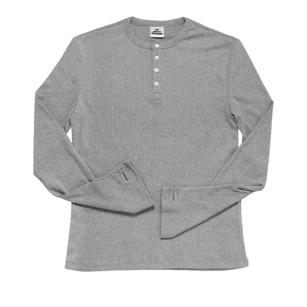 [새상품] MJD 슬림핏 핑거홀 헨리넥티 그레이 L