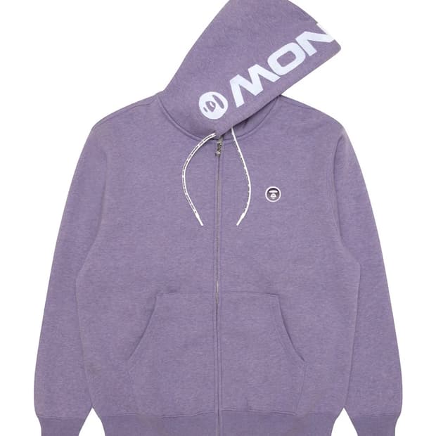 (오더) 베이프 AAPE 에이프 26FW 문페이스 후드집업 퍼플