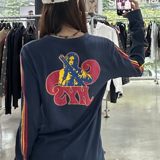 히스테릭글래머 90s 아카이브 컬러라인 롱슬리브긴팔티