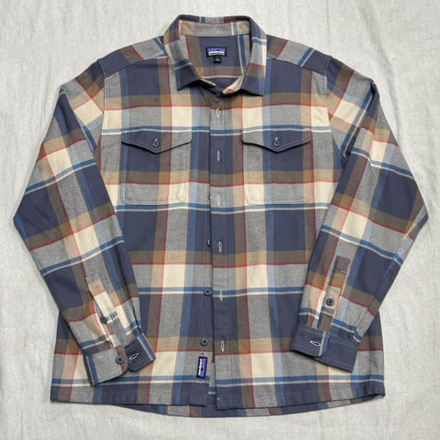 파타고니아 브라운 플란넬 체크셔츠 L