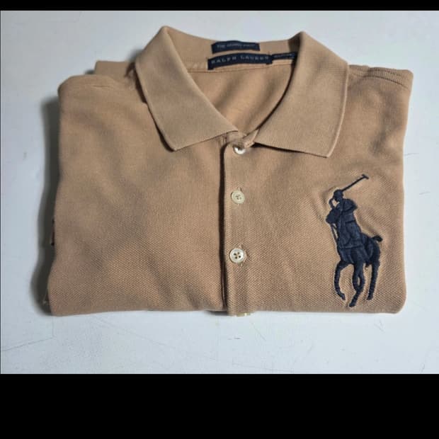 랄프로렌 베이지 롱슬리브 폴로티 S(정품)