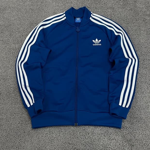 (73) 아디다스 주니어 슈퍼스타 트랙탑 져지 블루