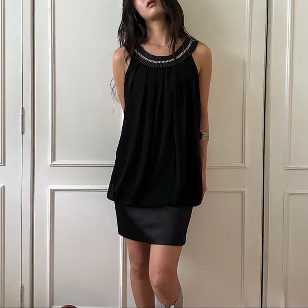 Midnight beads Mini Dress