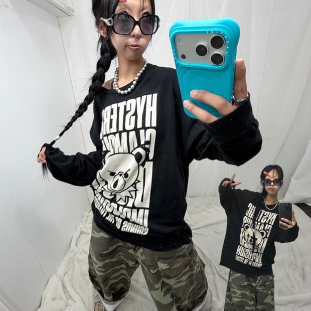 < Hysteric Glamour Fxxk Bear L/S >