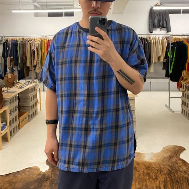 BEAMS check anorak shirts 빔즈 체크 아노락 셔츠