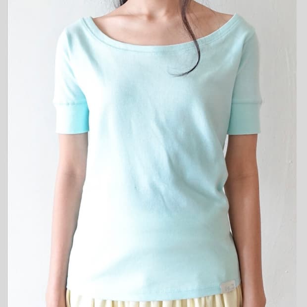 샵페어리 rib half top (mint)