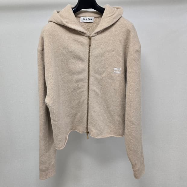 미우미우 캐시미어 후드 집업 자켓 38사이즈 판매